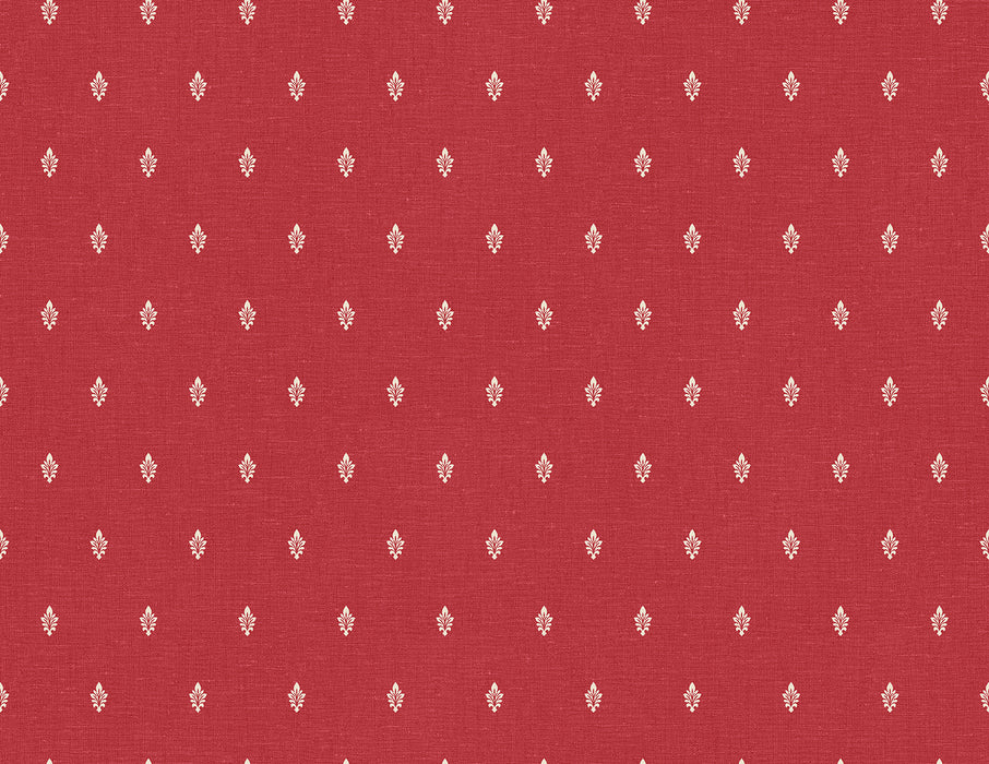 Seabrook Designs Petite Feuille Sprig Antique Ruby Wallpaper Sample FC60601