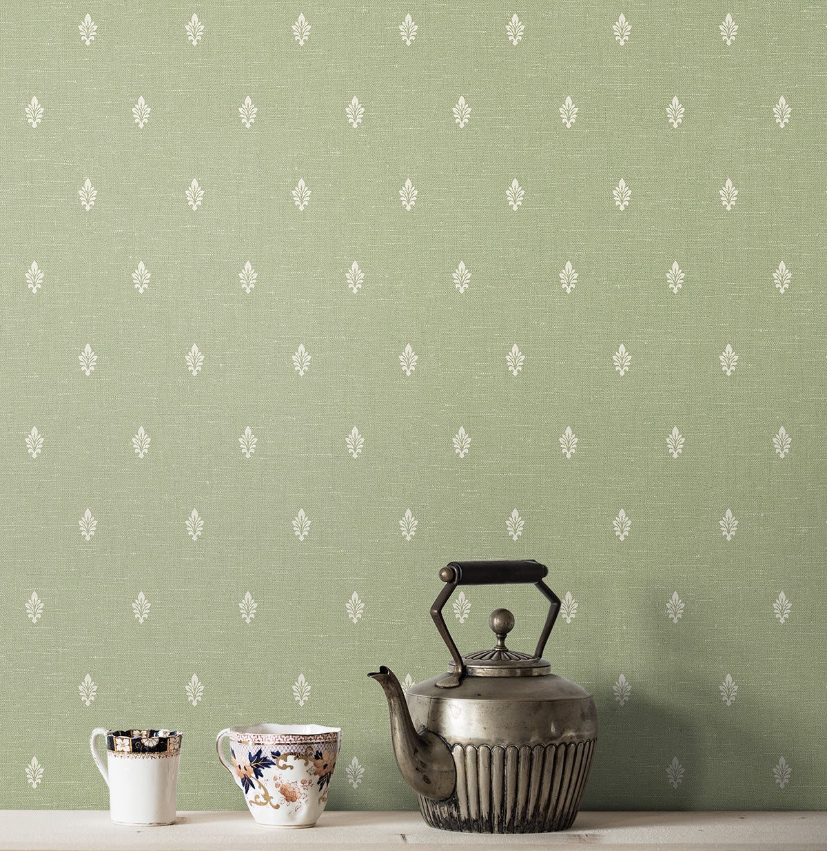 Seabrook Designs Petite Feuille Sprig Pomme Wallpaper FC60604