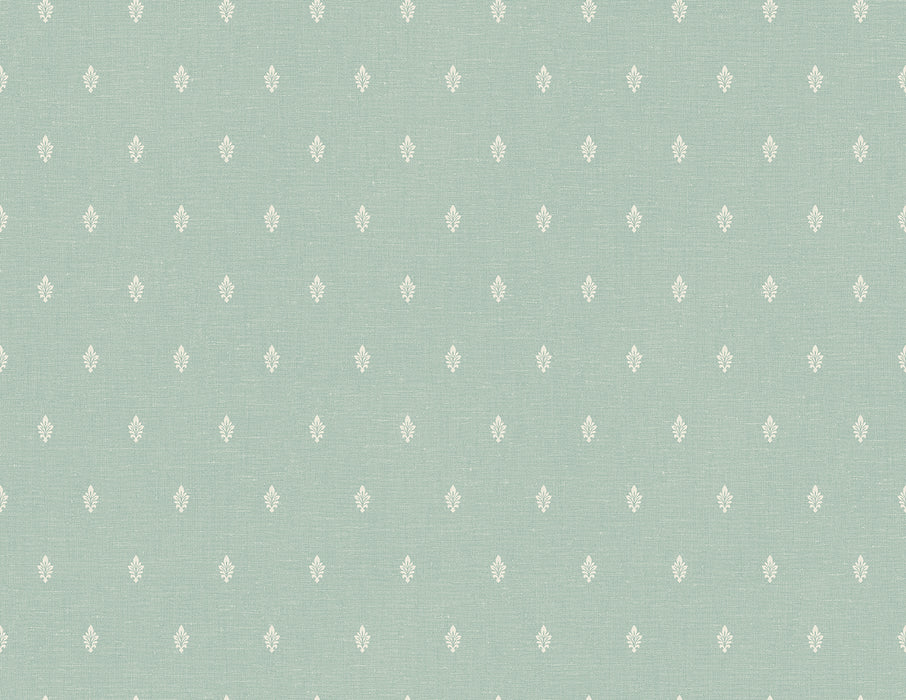 Seabrook Designs Petite Feuille Sprig Minty Meadow Wallpaper Sample FC60612