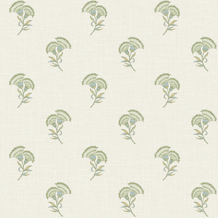 Seabrook Designs Lotus Branch Floral Washed Green & Herb Wallpaper FC60804