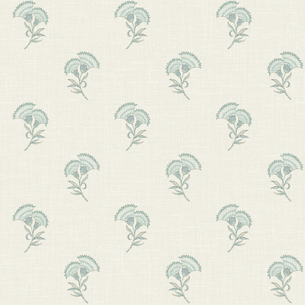 Seabrook Designs Lotus Branch Floral Minty Meadow & French Grey Wallpaper FC60808