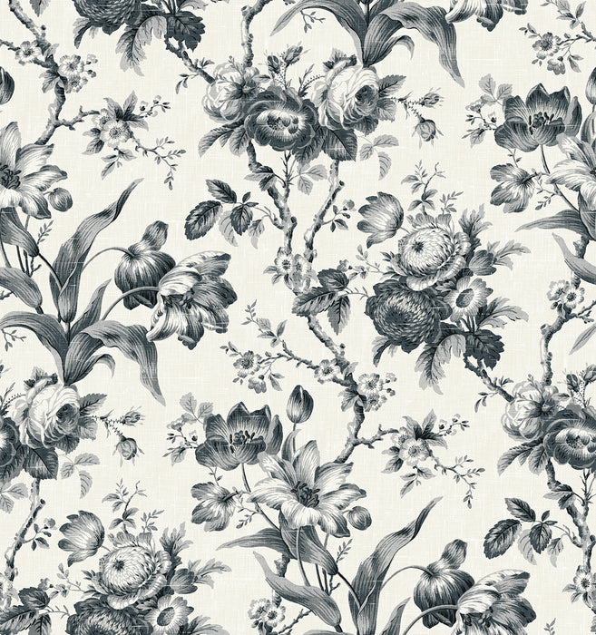 Seabrook Designs En Rose Poppy Seed Wallpaper Sample FC61200