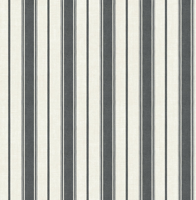 Seabrook Designs Eliott Linen Stripe Poppy Seed Wallpaper Sample FC61500