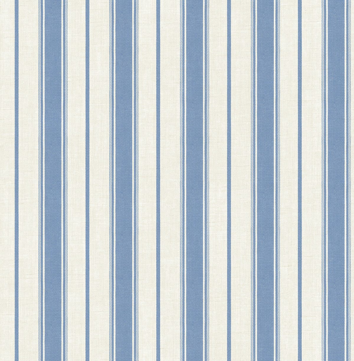 Seabrook Designs Eliott Linen Stripe Blue Bell Wallpaper FC61502