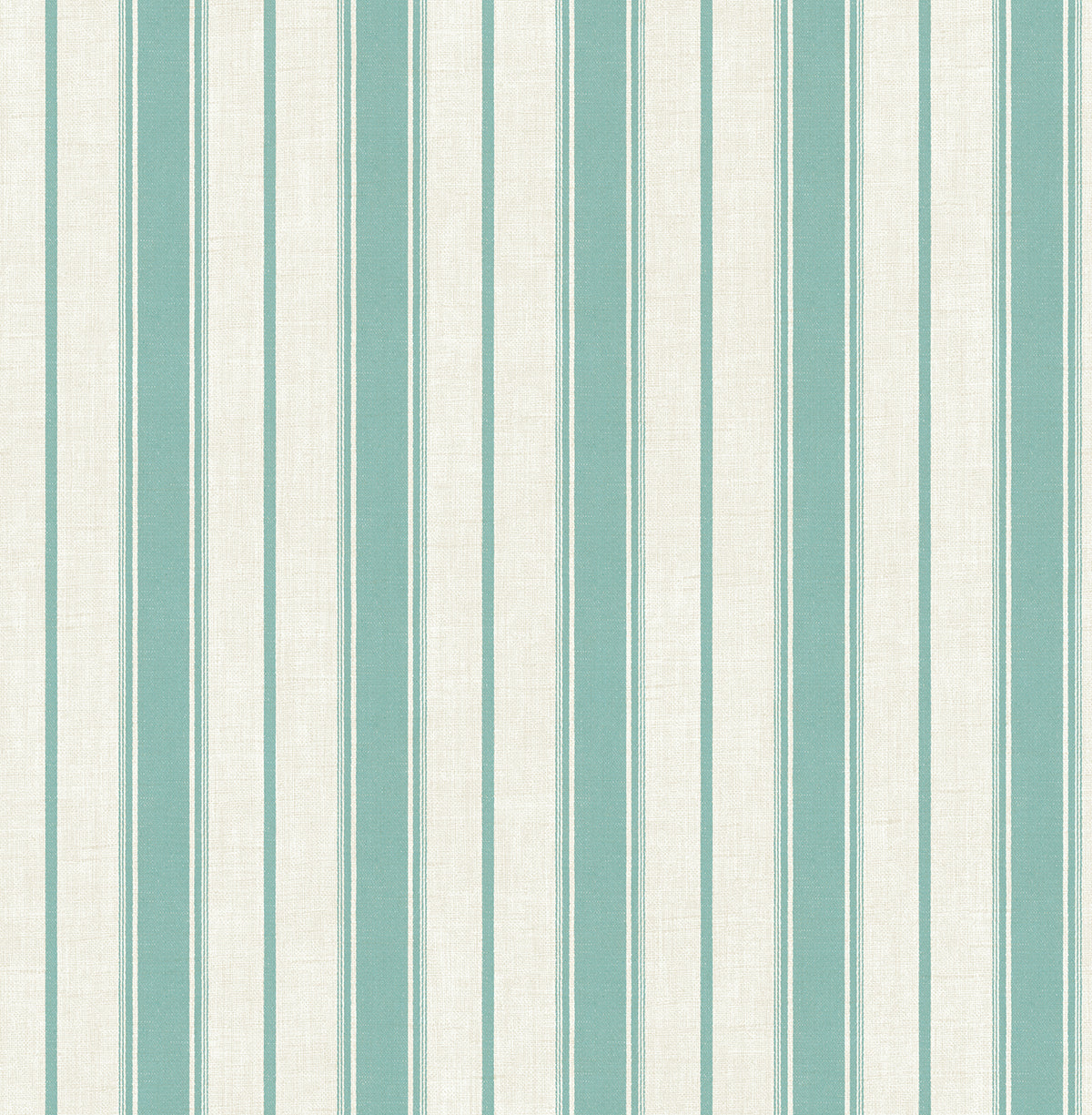 Seabrook Designs Eliott Linen Stripe Minty Meadow Wallpaper FC61514