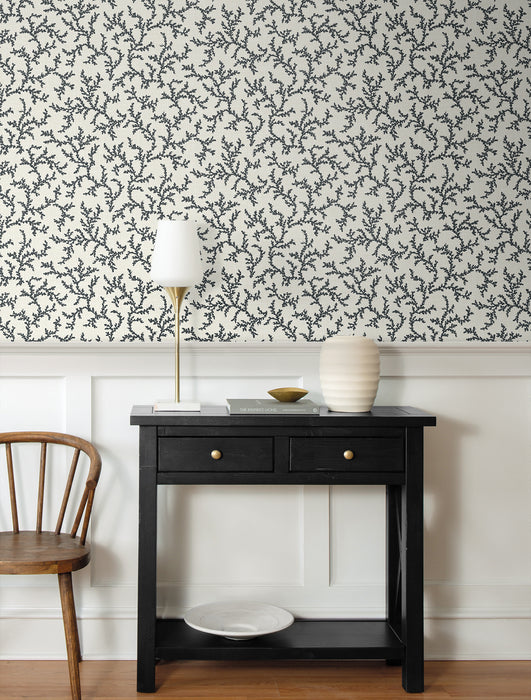 Seabrook Designs Corail Poppy Seed Wallpaper Sample FC62100