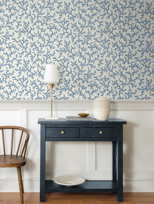 Seabrook Designs Corail Denim Wash Wallpaper Sample FC62102