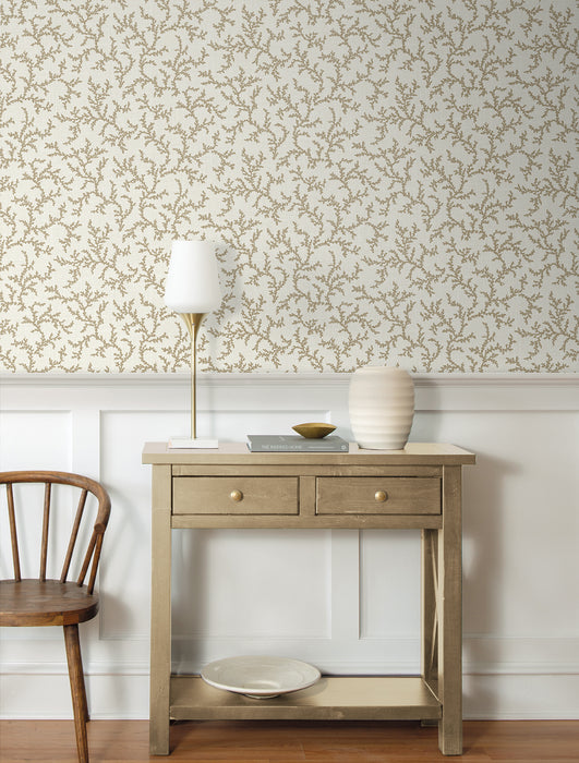 Seabrook Designs Corail Driftwood Wallpaper Sample FC62106