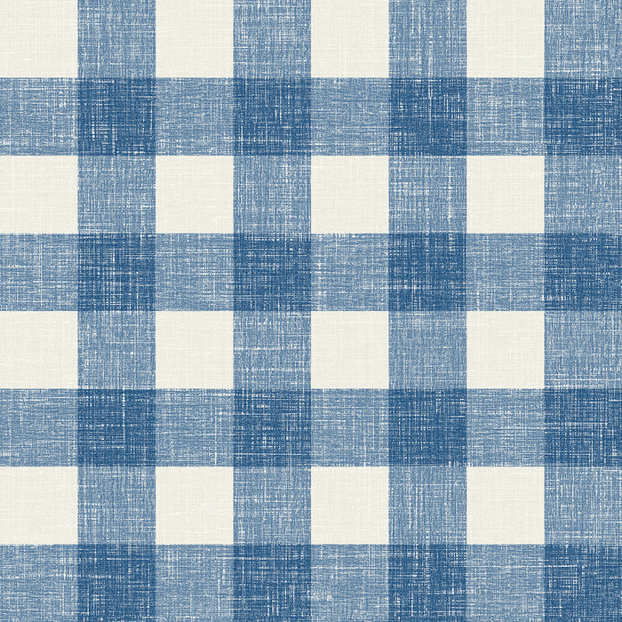 Seabrook Designs Bebe Gingham Denim Wash Wallpaper Sample FC62302