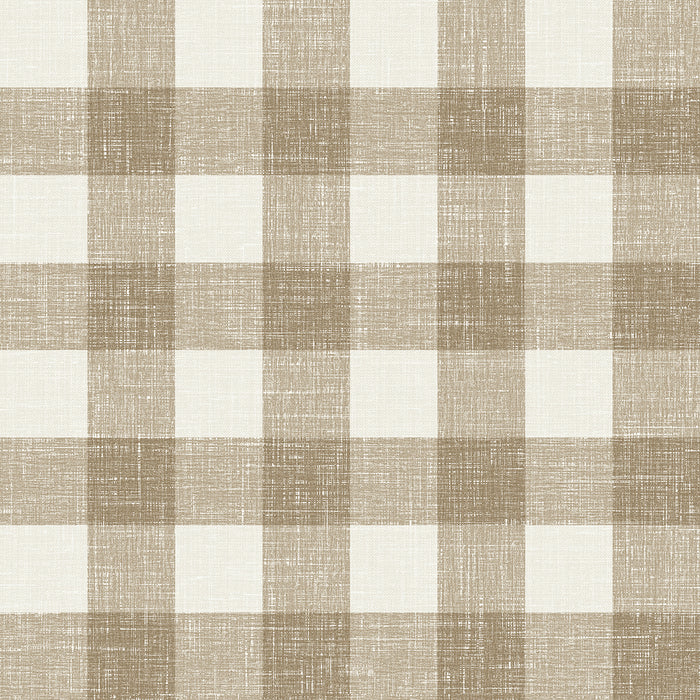 Seabrook Designs Bebe Gingham Driftwood Wallpaper Sample FC62306