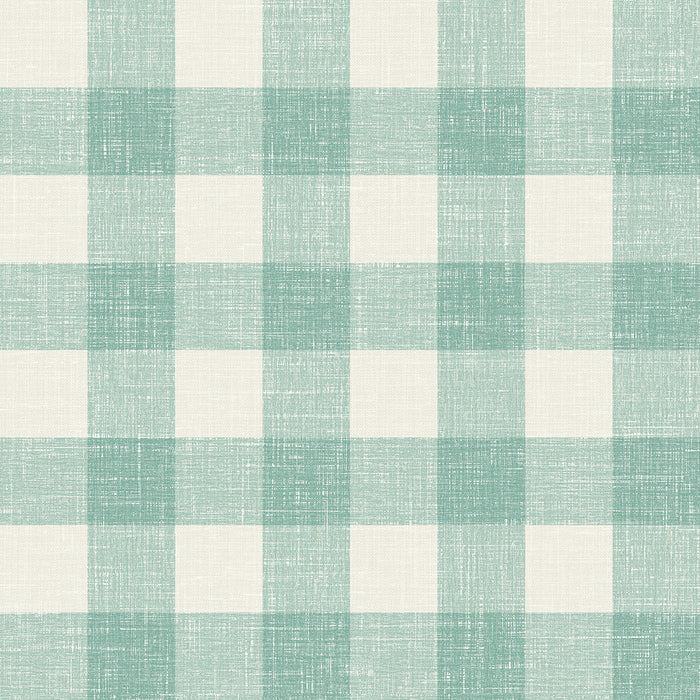 Seabrook Designs Bebe Gingham Minty Meadow Wallpaper Sample FC62314