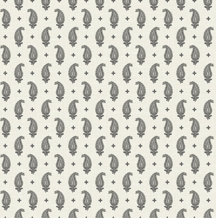 Seabrook Designs Maia Paisley Poppy Seed Wallpaper Sample FC62400