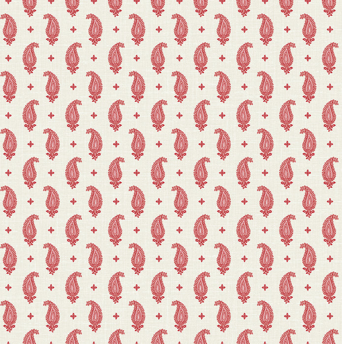 Seabrook Designs Maia Paisley Antique Ruby Wallpaper Sample FC62401