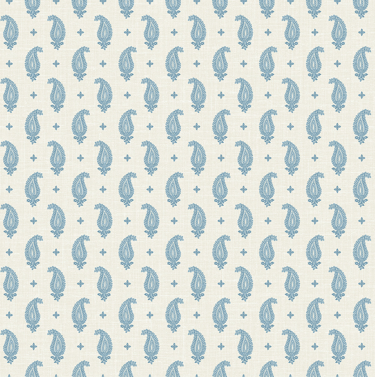 Seabrook Designs Maia Paisley Bleu Bisque Wallpaper FC62402