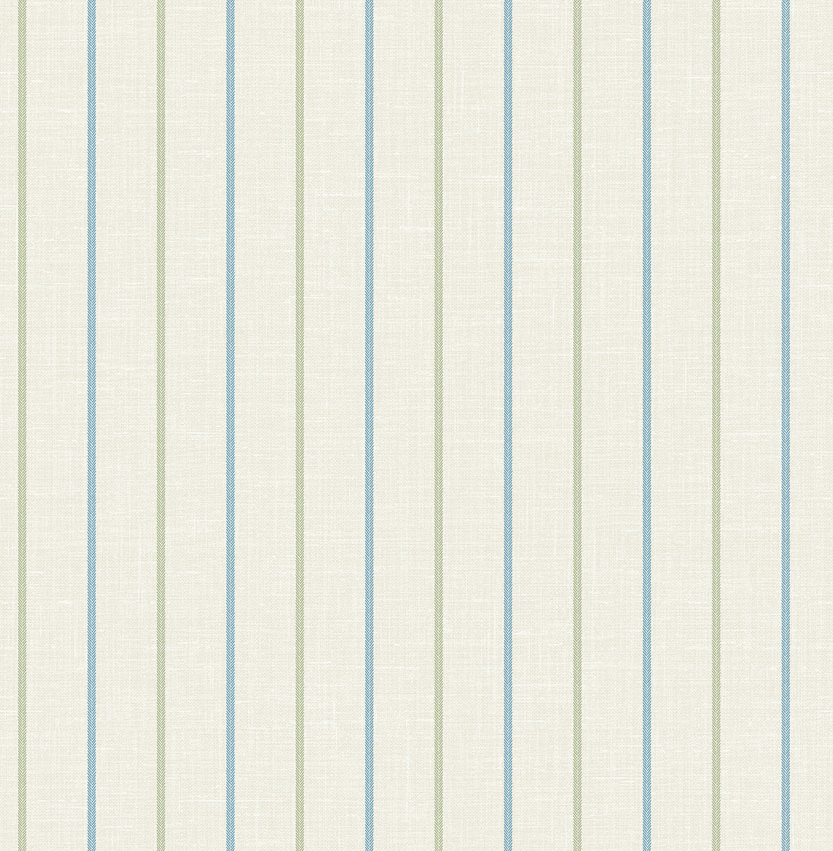 Seabrook Designs Andree Stripe French Blue & Pomme Wallpaper FC62512