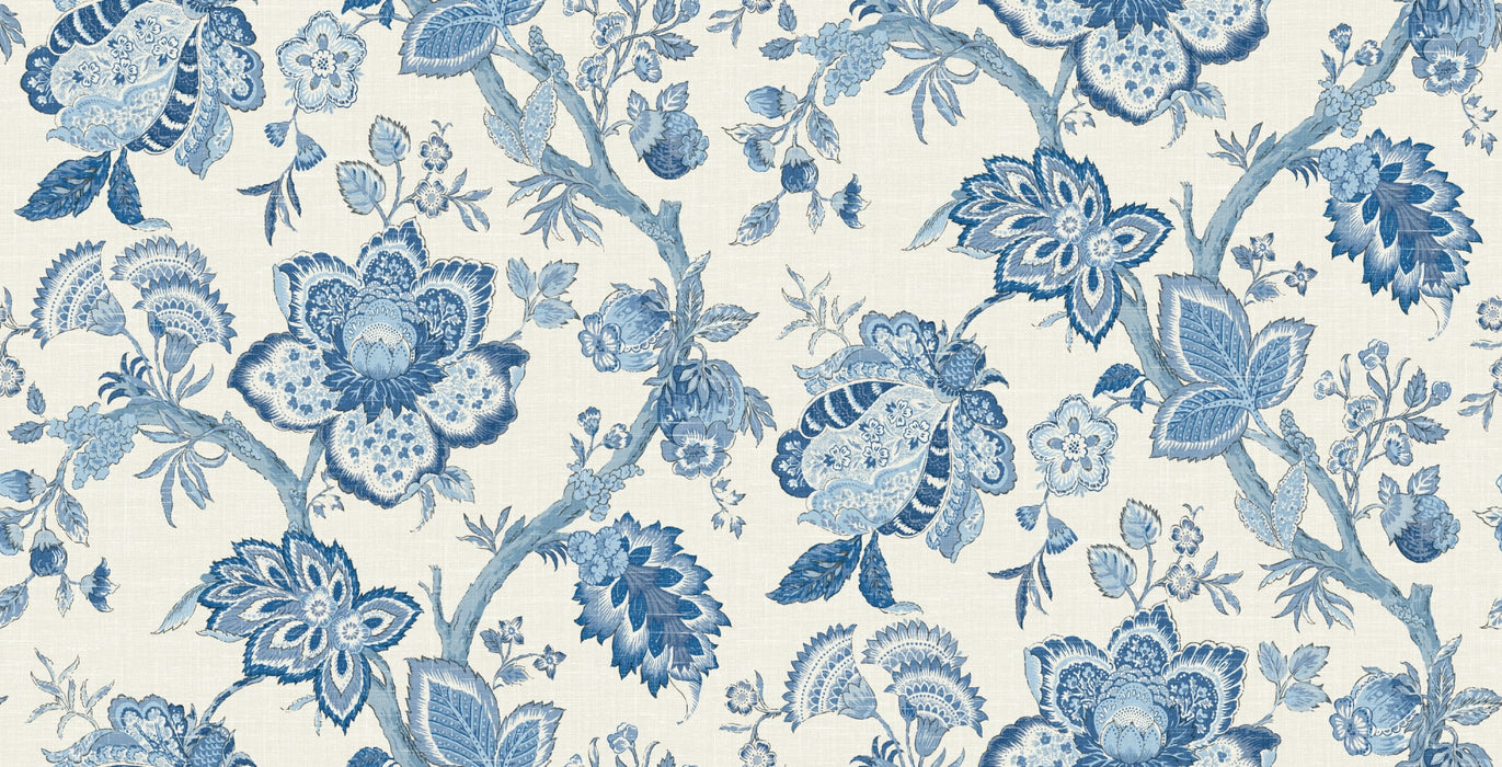 Seabrook Designs Bernadette Linen Fabric French Blue Fabric FC62602F