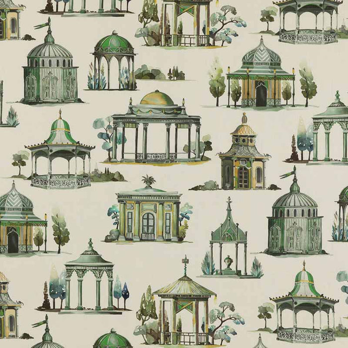 Mulberry Home Follies Emerald Fabric Sample FD2008.S16.0