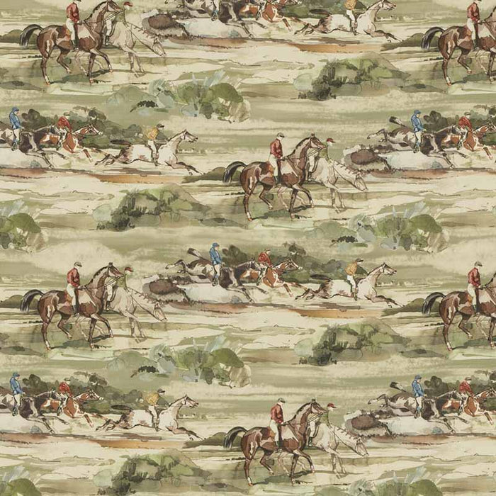 Mulberry Home Morning Gallop Linen Antique Fabric Sample FD294.J52.0