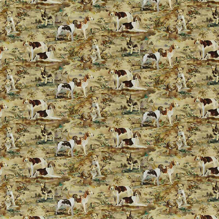 Mulberry Home Mulberry Hounds Velvet Multi Fabric Sample FD297.Y101.0