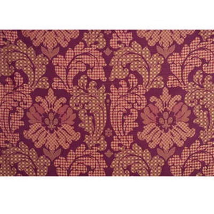 Mulberry Home Patchwork Damask Silk Red/Gold Fabric Sample FD591.V102.0