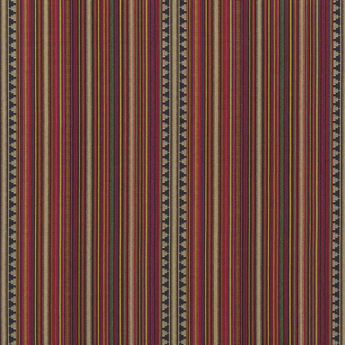 Mulberry Home Pageant Stripe Multi Fabric Sample FD756.Y101.0