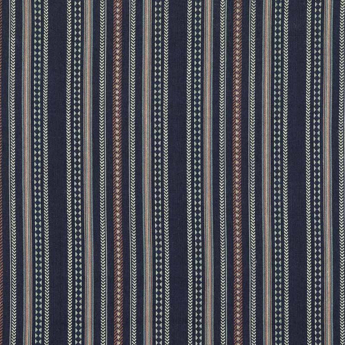 Mulberry Home Racing Stripe Indigo Fabric Sample FD788.H10.0