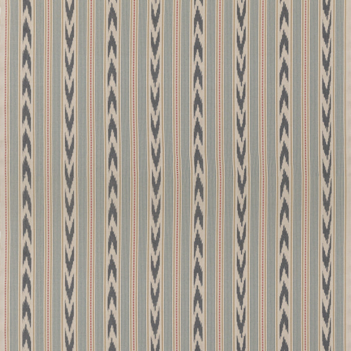 Mulberry Home Newport Stripe Blue/Red Fabric Sample FD821.G103.0