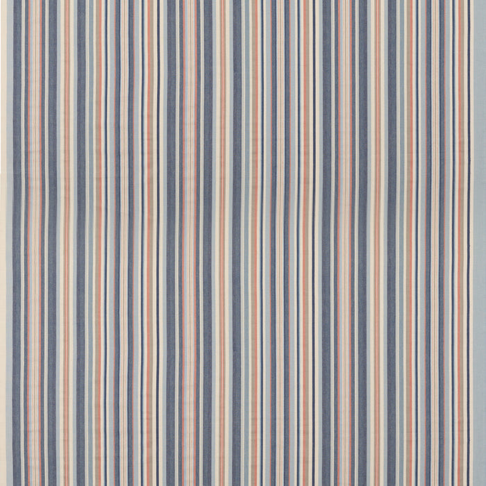 Mulberry Home Medford Stripe Blue/Rust Fabric Sample FD823.G103.0