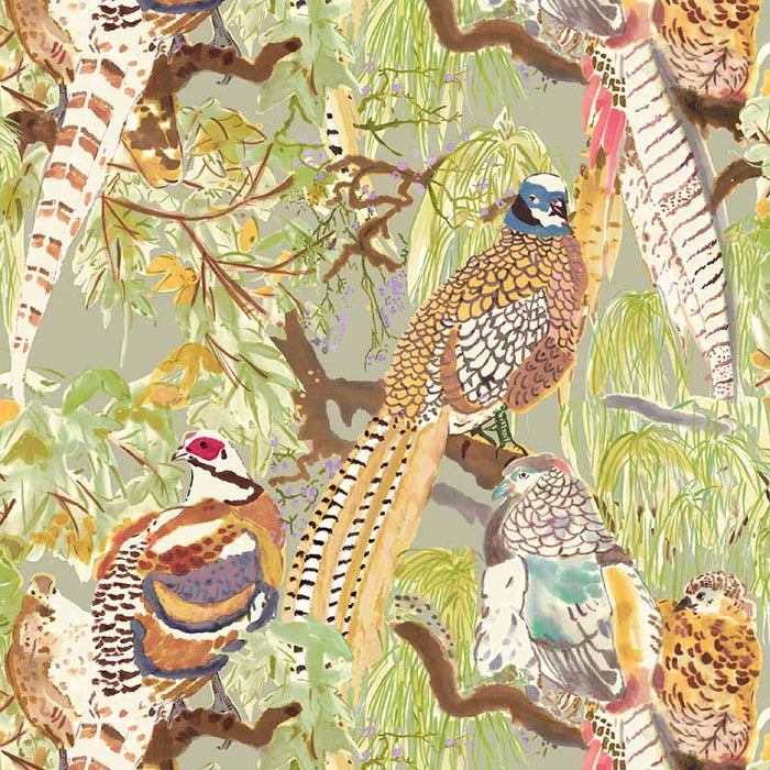 Mulberry Home Game Birds Multi Wallpaper Sample FG101.Y101.0