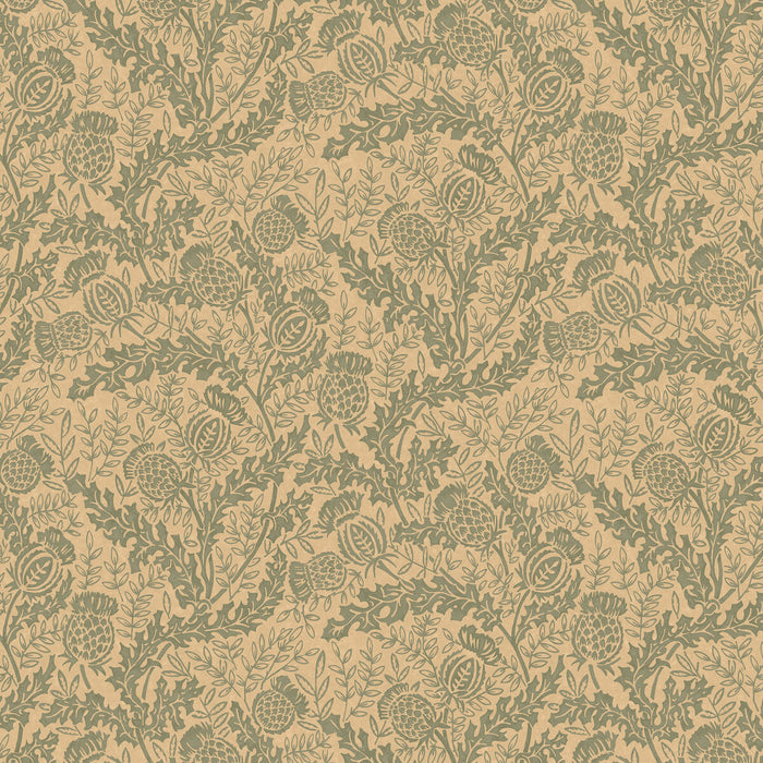 Mulberry Home Mulberry Thistle Teal Wallpaper Sample FG108.R11.0