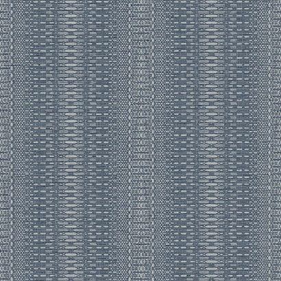 York Market Stripe Navy Wallpaper FH4011