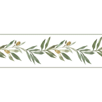 York Olive Branch Green Wallpaper FH4099BD