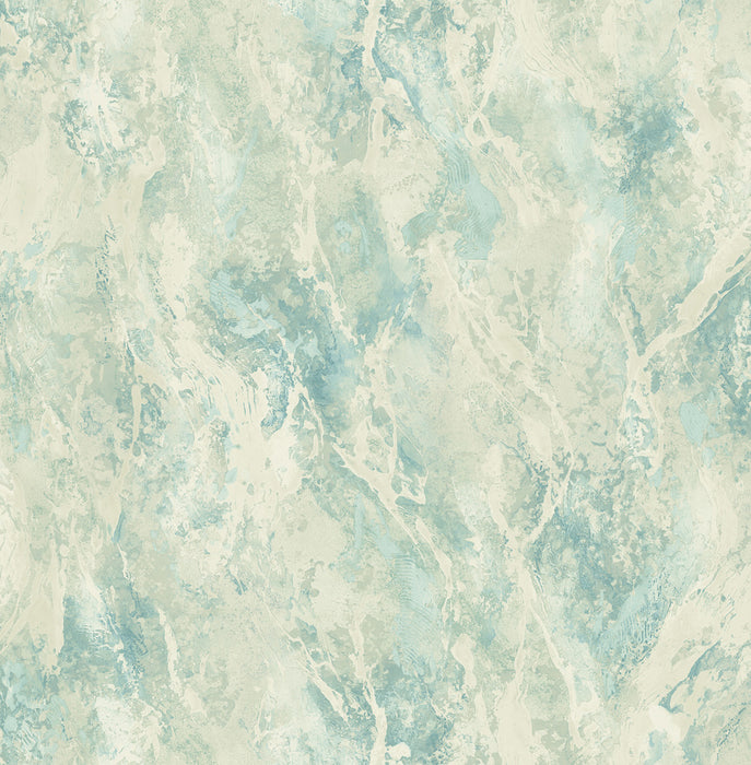 Seabrook Designs Paint Splatter Metallic Blue And Pearl Wallpaper Sample FI70204