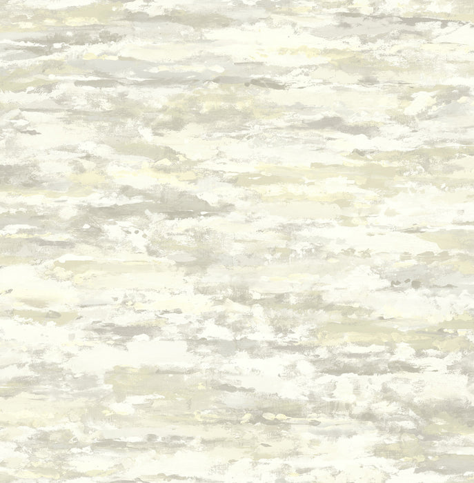 Seabrook Designs Brushstrokes Metallic Pearl And Silver Wallpaper FI70605