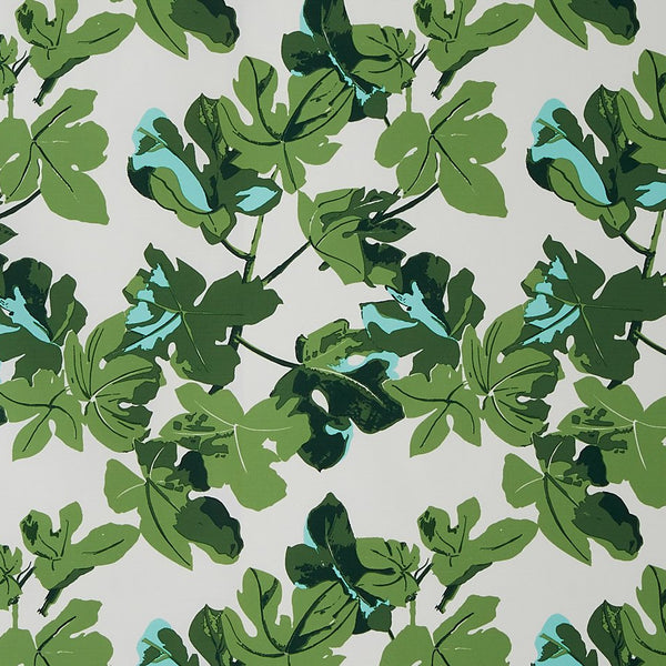 Peter Dunham Fig Leaf - Outdoor Original On White Fabric Sample 139FIG02