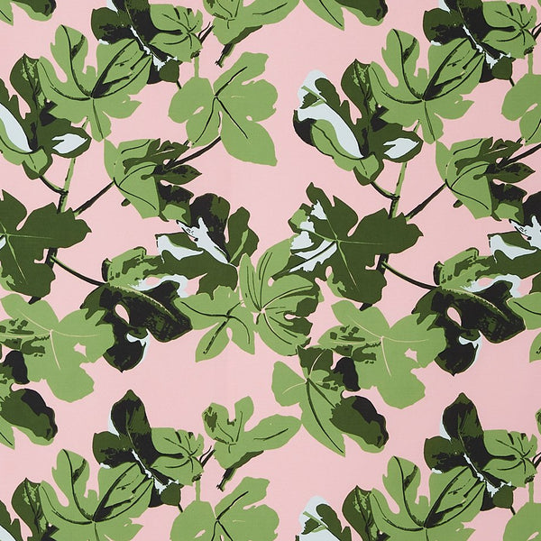 Peter Dunham Fig Leaf - Outdoor Original On Pink Fabric Sample 139FIG07