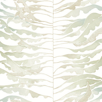 York Leaf Column Green Wallpaper FM1045