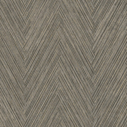 York Thatched Chevron Charcoal Wallpaper FM1051