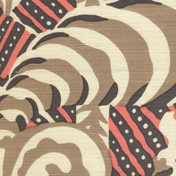 Alan Campbell Ferns Cinnabar Brown Fabric Sample AC100-10