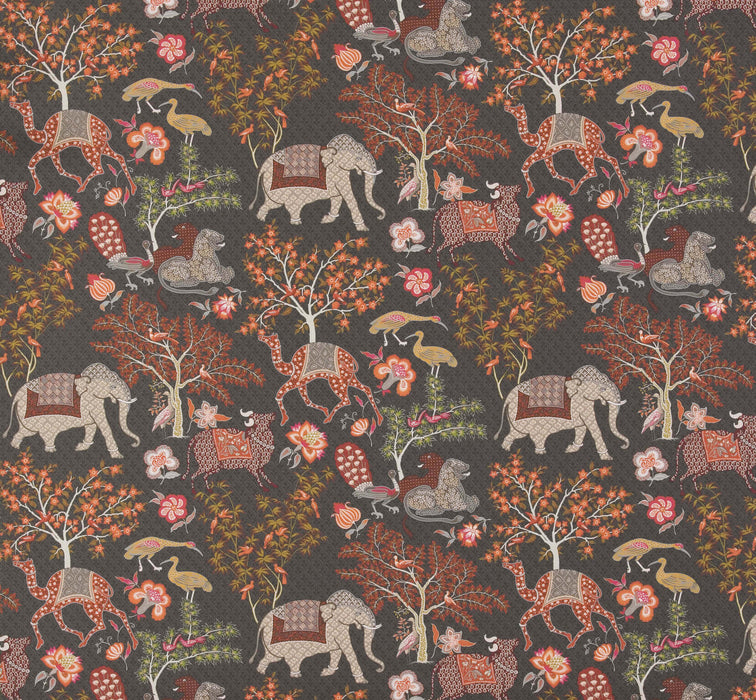 Pierre Frey Jardin De Mysore Brun Wallpaper Sample FP310004