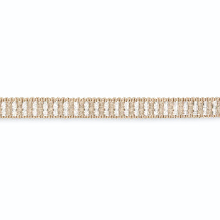 Schumacher Claudine Rayon Gimp 1/2" Sandstone/White Trim G500-9