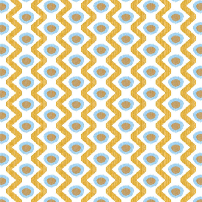 Gaston Y Daniela Cala Marsal Azul Ocre Fabric GDT5681.004.0