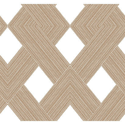 York Beveled Edge White & Gold Wallpaper GM7536