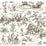 York Seasons Toile Brown Wallpaper GR5921