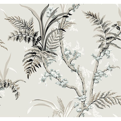 York Enchanted Fern Grey & Beige Wallpaper GR5995