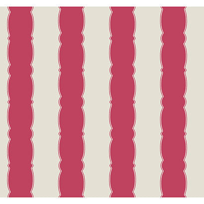 York Scalloped Stripe Red Wallpaper GR6011