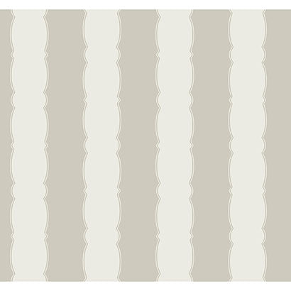 York Scalloped Stripe Grey Wallpaper GR6013