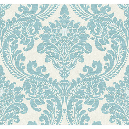 York Tapestry Damask Teal Wallpaper GR6025