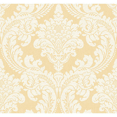 York Tapestry Damask Yellow Wallpaper GR6027