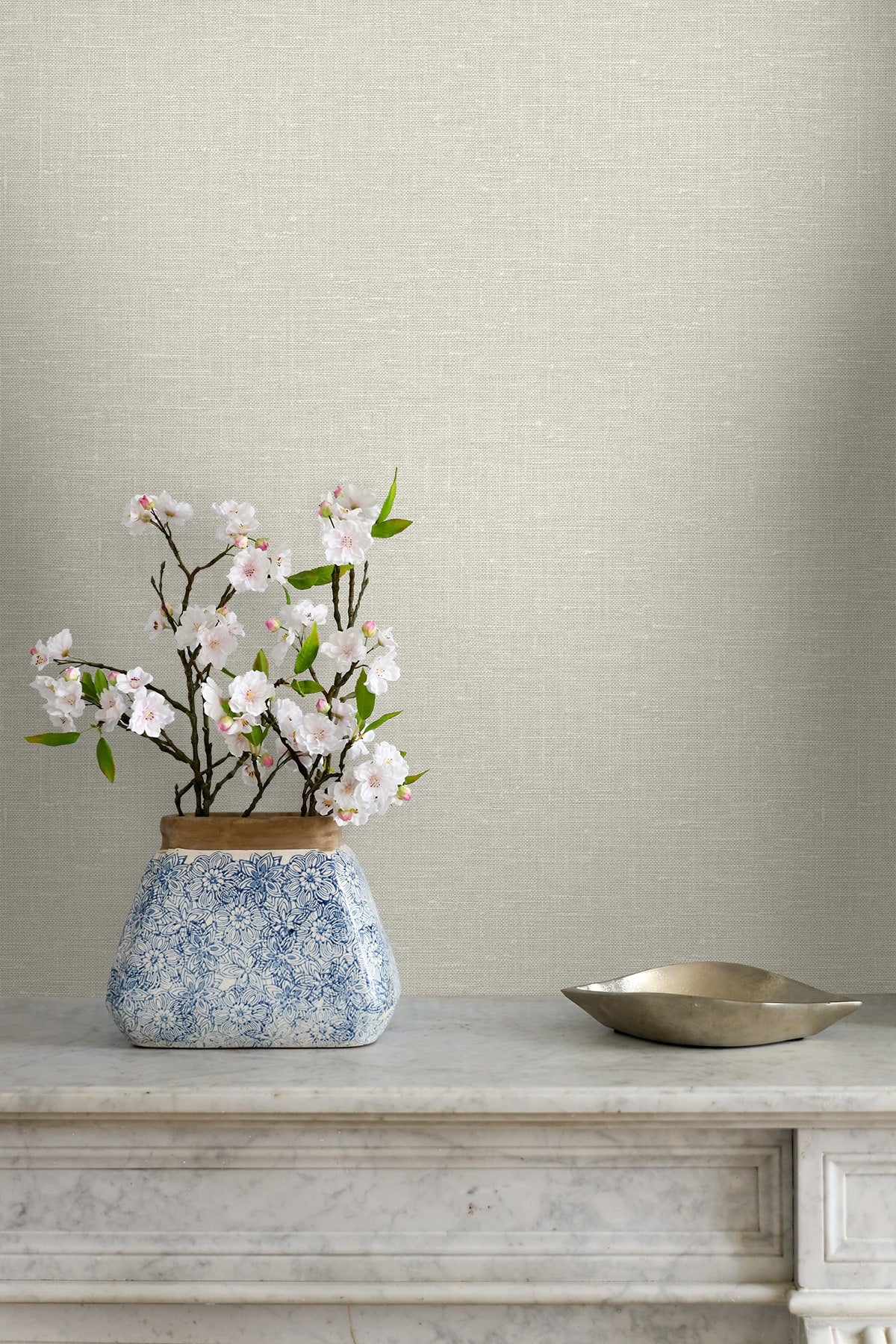 Seabrook Designs Nomi Bleached Linen Wallpaper GT30001